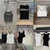 2024 Tanks pour femmes de la mode Camis ANAGRAME-EMBROIDED COTTON-BLEND TOB TOP Shorts Designer Nylon Yoga Suit Sports Varse Fiess Sports Bra Mini Tops Tops 88