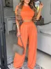 Frauen zweisteuelhafte Hosen sexy Ultra Short Top Set Sommer Mode gedruckt Korsett Taille Langschlug eleganter weiblicher Casual 2