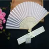 Billiga kinesiska imiterar Silk Hand fans tomt bröllopsfläkt för brudbröllop Gästgåvor 50 st per paket 225 g