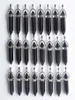 Natural Black Obsidian Bullet Shape Charms Point Chakra Penndants for Bijoux faisant 24pcslot entier 2110145379109