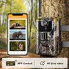 Outdoor 4K Live App per pista fotocamera Cloud Service 4G 36MP Camera da caccia Cellular Mobile Wireless Wildlife Night Vision 240428