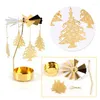 Kerzenhalter hängen Rotary Christmas Tree Elch Fairy Mondhalter Dekoration Elegant Happy Year Ornament Geschenke