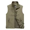 Men's plus size Outerwear & Coats Spring and autumn new men's outdoor multifunctional men's Vest leisure vest coat men