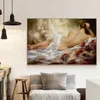 Nordic Canvas Painting, Sexy Nude Woman Portrait Posters Prints, Abstract Oil Prints, Wall Pictures for Room, Home Decoration Unframed