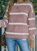 レディースTシャツTEES DOKOTOO女性カラーブロックセーター長袖ラウンドネックプルオーバーニットプルオーバートッププラスサイズトップ