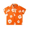 Mentière Mentide Blanc Flower Broderie Polo Polo à manches courtes T-T-T-shirt Orange Green Fashion T-shirt T-shirt FZ2405152