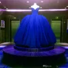 Nouveau corset perlé entièrement en cristal Robes de mariée bleu royal robes de bal personnalisées personnalisées