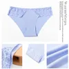 Women's Panties WarmSteps Fahsion Lace Invisible Woman Underwear Soft Lingerie Briefs Solid Ice Silk Underpants