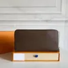 Designer Original -Boxverpackung Brieftaschen Handtasche Kreditkartenhalter Mode Männer und Frauen Clutch mit 7 Farbbetreuung 293h
