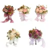 Decorative Flowers Wedding Bride Bouquets Throw Bouquet For Holiday Valentine's Day