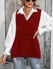 Dames plus size sweaters trui vest mouwloze extra grote v-hals trui gebreide vest pullover vest fashion top