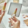Espelhos compactos novos quadrados de maquiagem de maquiagem Mini Travel Metal Portable Beauty q240509