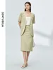 فساتين العمل Sentbila Summer Blazer Suit Office Ladies 2024 V-neck shore sleeve stack