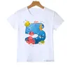 Tシャツ新しいホットカワイイ海の動物服イカイカtシャツ2 3 5 6thハッピーバースデーギフトTシャツユニセックスTシャツ少年ティートップT240509