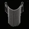 Scarves Vintage Chinese Tassel Veil Mask Woman Metal Chain Face Masquerade Dancing Curtain Jewelry