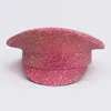 Berets Halloween Christmas Girls Captain Hat Pink Sequins Military for Performances Wholesale