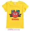 T-shirts 2023 Fun Boys T-shirt Gift Game Game Store Red Ball 4 dessin animé T-shirt Vêtements Baby Shirt Short Sheeve Hip Hop Top Childrens T-shirtl2405