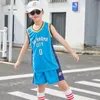 Vêtements sets 24/25 Children's Suit Boy Girl Fans Basketball Thunder No. 0 Game Team Uniform Training gilet et shorts