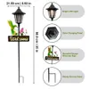 Crosslight Solar LED Hummingbird Welcome Sign Weatherproof Garden Stake Light Outdoor Decoration - Decor for Yard, Lawn, Patio, Pathway, Backyard | Varm vit