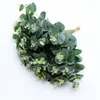 Decoratieve bloemen kunstmatige bruiloft decor tak cake diy plastic planten bladeren groene stengels nep eucalyptus bos