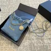 10A Fashion Mini Denim sac à main Sac de magasinage Femme Femme Luxury Sac à bandoulière Gold Classic Pendant Capace Sac crossbody Camellia Design Orbt