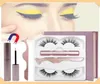 2 paires Faux de cils magnétiques Eyeliner magnétique Set 3d Imitation tridimensionnelle cheveux de vison réutilisables No Glue nécessaire1546264