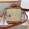 10a Fashion Classic Beach Woven Designers Bags Purses Summer Hand Handväskor Bag Pure Women's Woven Bagss Straw Shopping Vacation St Pemf