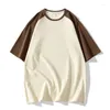 Men's T Shirts Summer American Retro Half Sleeve T-shirt O-neck Raglan Tshirt Mens Fashion Simple Casual Sport Tops Unisex Oversized Tee