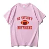 Women's T-Shirt Go Taylors Boyfriend 87 Football T-shirt Men Women Clothing Strt Ts Graphic Printing T-shirt for Fans Cotton Casual Top Y240506