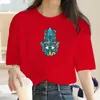 T-shirt femminile Lucky Palm Stampa T-shirt High Quty Summer Sports Thirt Sports Ladies Designer Luxury o Collar Clothing T240508