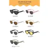 Occhiali da sole ldren 2024 Fashion Boys and Girls Oval Retro Goggles Travel Childrens 7 Colori disponibili Uv400 H240510