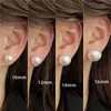 Boucles d'oreilles étalon délicates à plat imitation perle tempérament doux luxe léger et polyvalent pour la femme