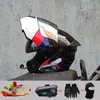 オートバイBluetoothヘルメット高品質フリップABSフルフェイスレーシングドット承認240509