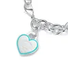 S925 Silver Love Heart Bransoletka Klasyczna marka Four Hearts Siostra Bolerka Pink Blue Red Designer Bransoletka Biżuteria na imprezę dla kobiet Prezent urodzinowy