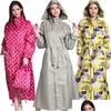 Pluie Wear Fashion Lalten Men and Women Raincoat mince poncho dames imperméable veste longue respirante adts armatins