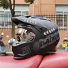 Motorhelm Vintage Casque Moto Black Warrior Combinatie Volledige half Cruising Cascos Motorcross Capacetes 240509