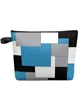 Sacs cosmétiques Blue Black Grey Patchwork Résumé ART SAG MAVALUP MÉDEVAL SAG SAG