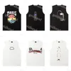 Mode Paris Mens Tees Cotton Sleeveless Vest Designer Letter Brodery Tank Tops Kläder