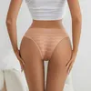 Women's Panties 5 Colors Wave Pattern Mid Waist Female Bragas Sin Costuras Para Mujer Lady Seamless Bikini Underwear Women