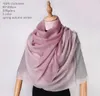 Scarves Naizaiga 100 Cashmere 80200cm Striped Yarndyed Pink Light Blue Beige Grey Women Winter Scarf SN2125483244