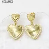 Dangle Earrings 5 Pairs Classic Heart Pave Tiny Pearls Metallic Long Jewelry Gift Fashion Lovely 30647