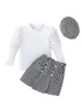 衣類セット幼児の女の子冬2pcs衣装長袖のセータードレスポムハットセット居心地