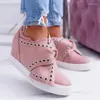 Fitnessskor Shujin Casual Flat Plus Size 43 Women Sneakers Ladies Suede Bow Tie Slip On Vulcanized Female Footwear