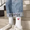 1pairs Human Red Made Skateboard Cotton Crew Street Socks Love Heart Men Wommen Fashion socks