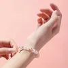 Strand Sweet Crystal Glass Beaded Bracelet For Women Fashion Ins Butterfly Pendant Tassel Chain Bangle Niche Exquisite Jewelry Gifts