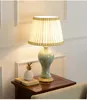 Lampy stołowe wiejskie lampa ceramiczna prosta ochrona oka nocna nocna sypialnia wystrój studi