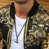 Mäns plus storlek Ytterkläder Rockar Designer Jackor Nya hösten Slim Fit Leopard Print rund halsvarujacka