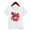 Magliette per bambini t-shirt divertente cartone animato dispari di stampa grafica per le magliette estate per bambini top top per magliette per bambini tees nuove vendita calda t240509