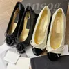 Ballet Flat Dance Dress Shoe Women Designer Casual Shoe Fabric Sexig Ballerina Outdoor High Quality Shoes Quilted Leather Calfskin Loafer Luxury Shoes
