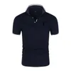 Golf-T-Shirt für Männer, die kurze Ärmeln atmungsaktivem Polo-Hemdknopf Sommerpullover Modetrend T-Shirt Man Streetwear Tops 240510